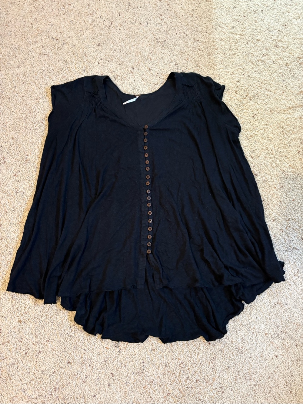 Free People Black Blouse